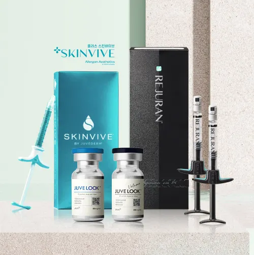 Skinvive, Juvelook and Rejuran skin boosters used in Hydro Skin Balm